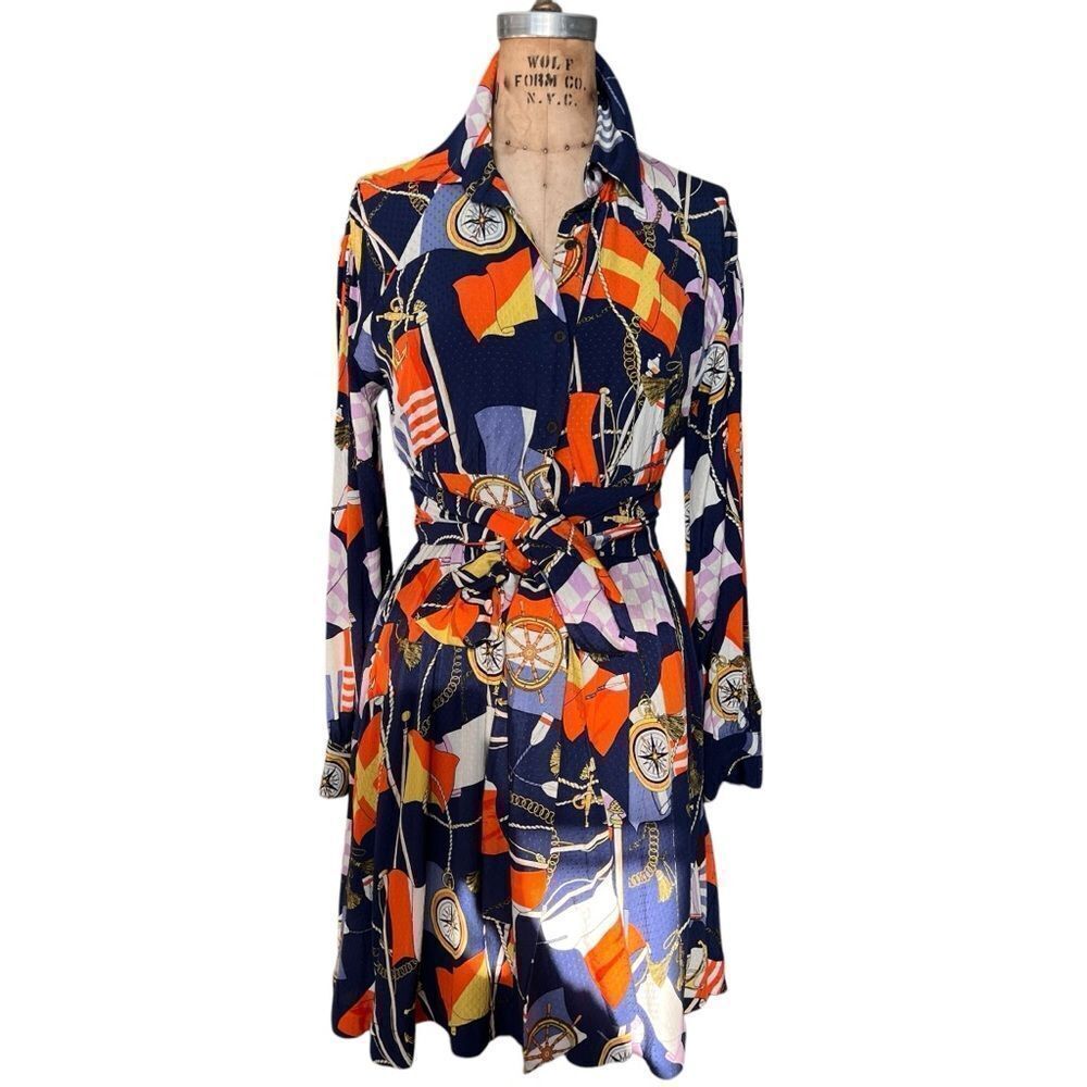 Maeve By Anthropologie Nautical Print Dress Size S